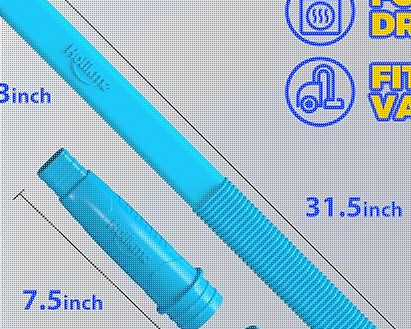 Holikme Dryer Vent Cleaner Kit Vacuum Hose Attachment Brush, Lint Remover, Dryer Vent Vacuum Hose, Blue